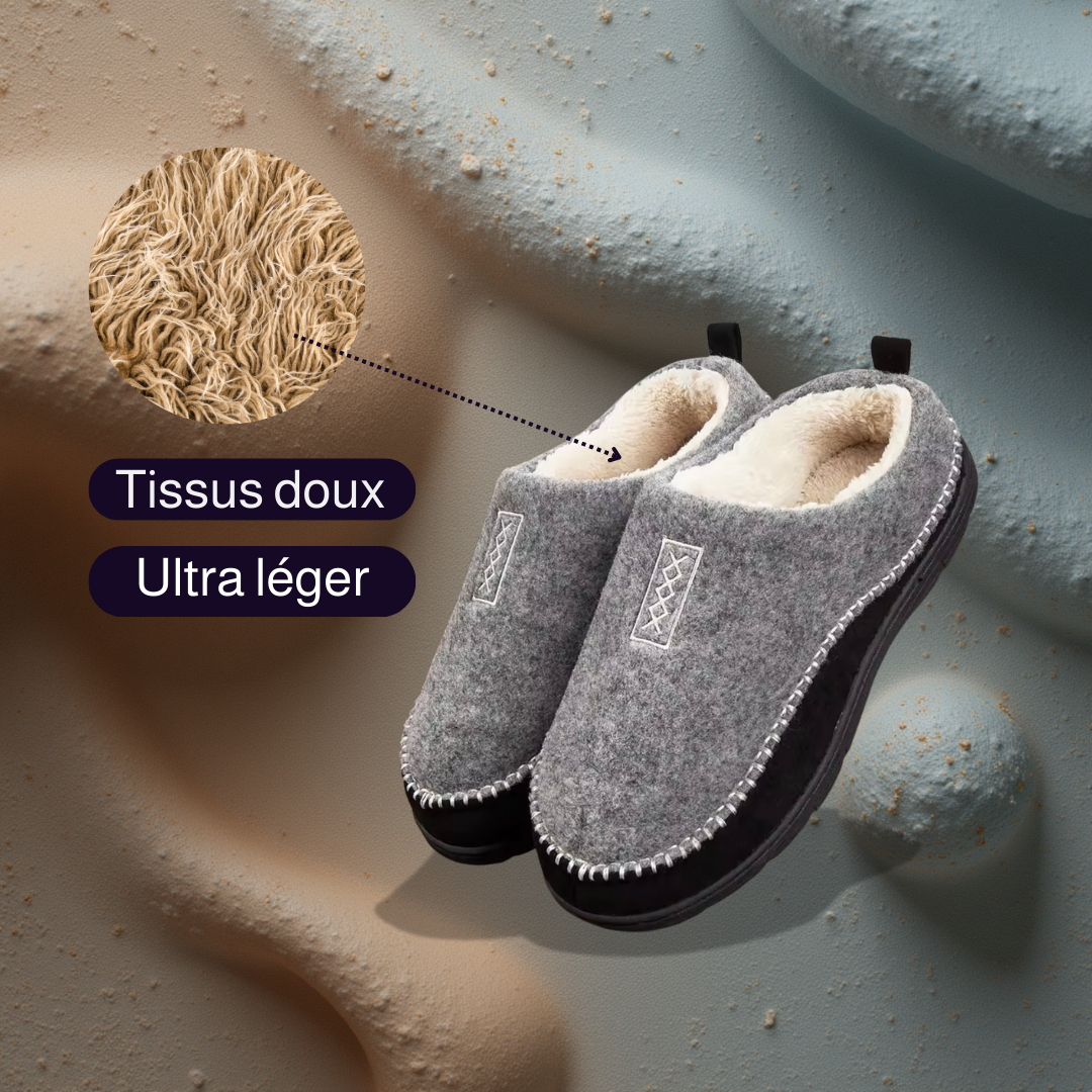 Chaussons à mémoire de forme pour hommes