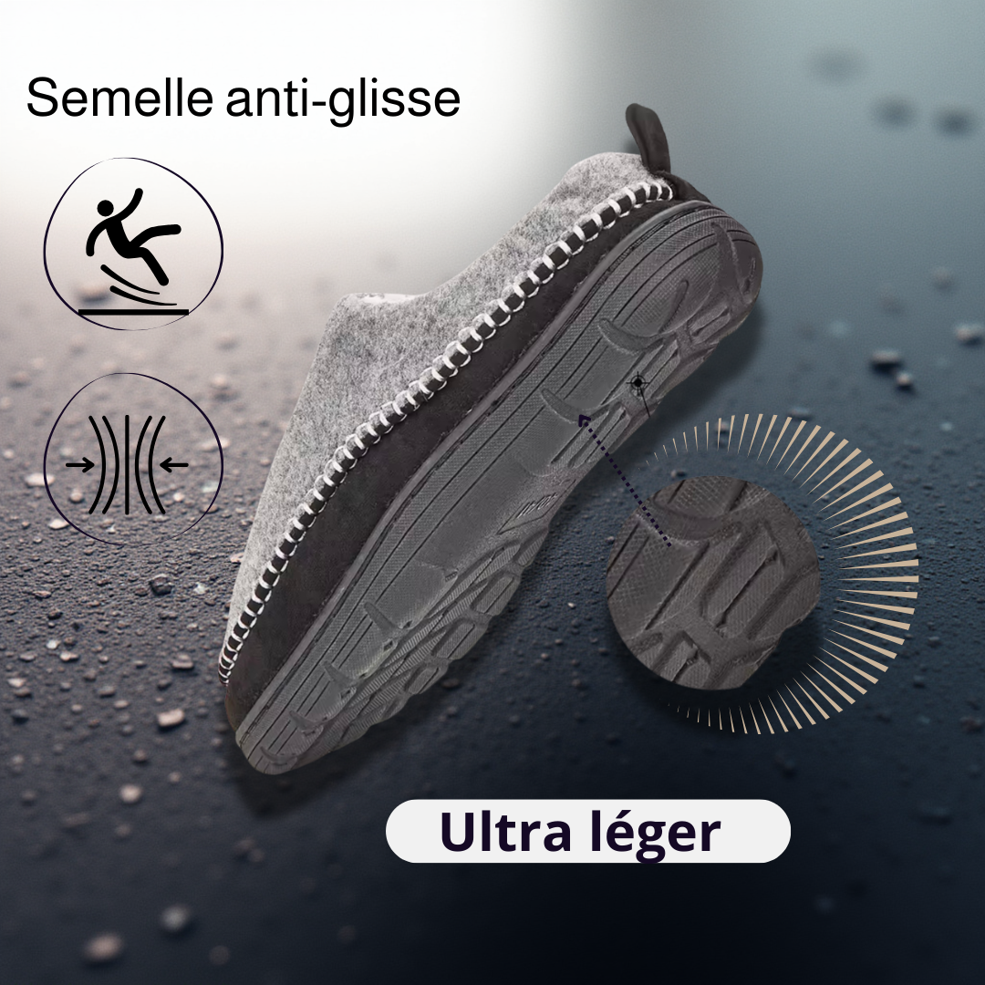 Chaussons à mémoire de forme pour hommes