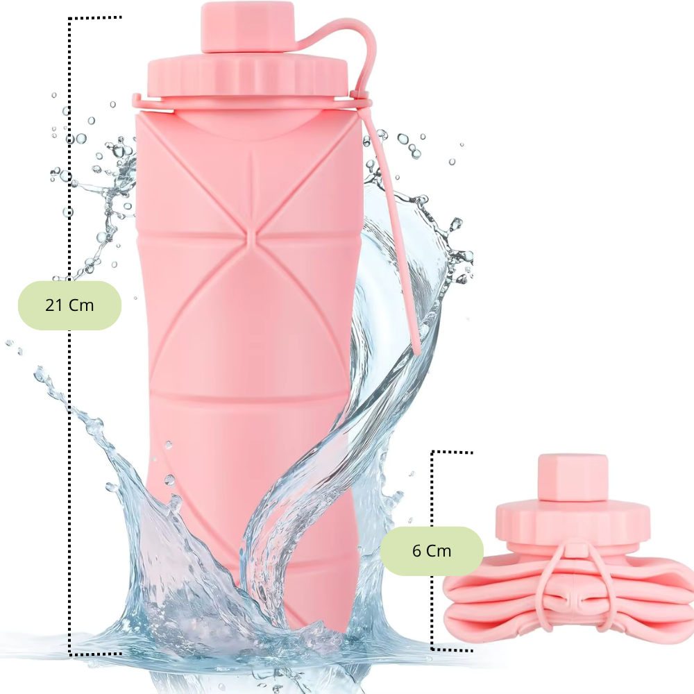 Bouteille en silicone pliable
